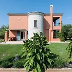 Contemporary Corfu Retreat 3 Bedrooms Villa Girasole Artful Decor Lush Garden Tranquil Setting