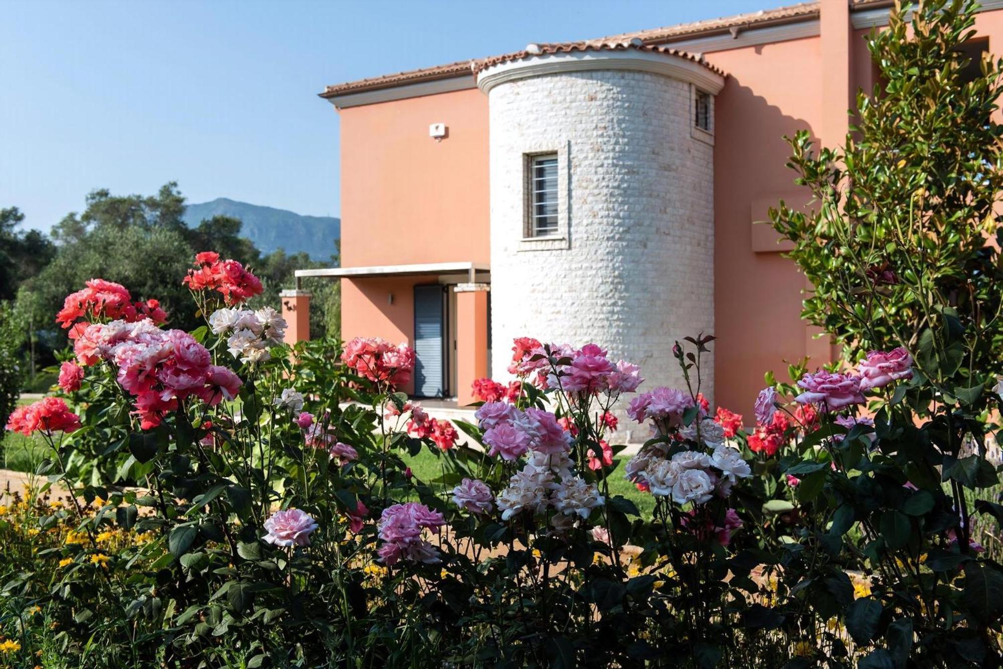 Villa Contemporary Corfu Retreat 3 Bedrooms Girasole Artful Decor Lush Garden Tranquil Setting *